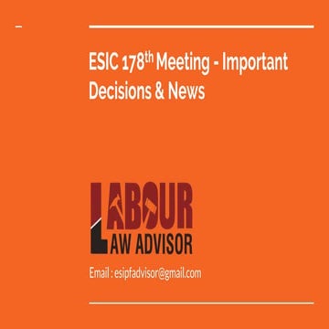 ESIC 178th meeting Important News and Updates