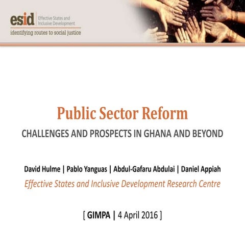 Public Sector Reform: Challenges and Prospects in Ghana and Beyond