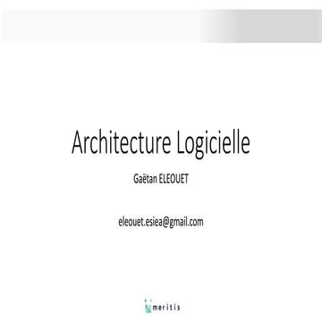 Architecture logicielle et Modeles de Conception | PDF