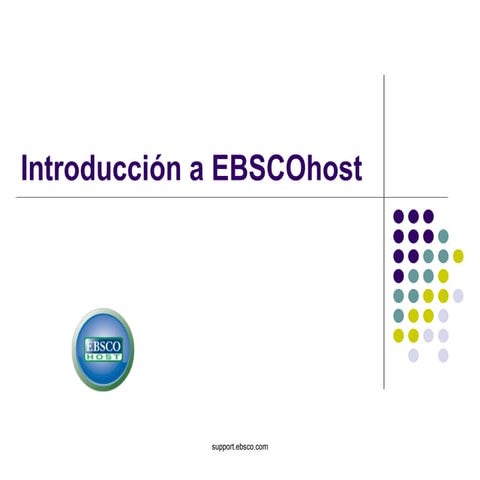 Introducción a Ebsco host