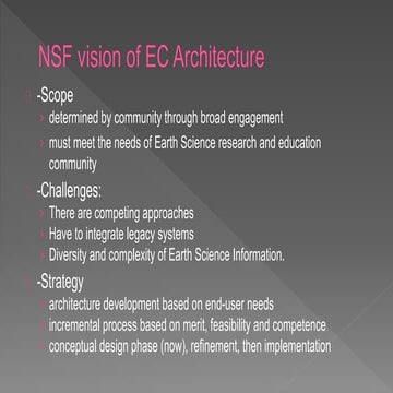 EarthCube All Hands Meeting Outcomes: Architecture Forum 