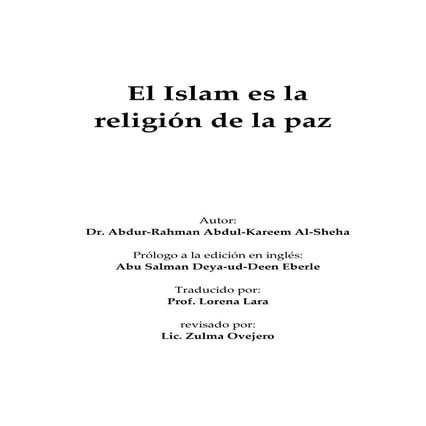 El Islam es la religion de la paz