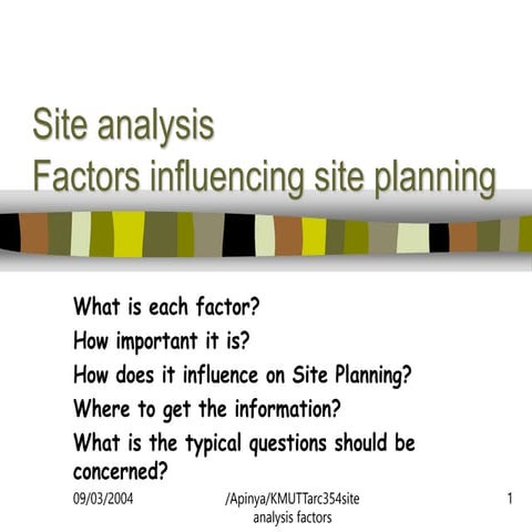Site analysis-example | PPT