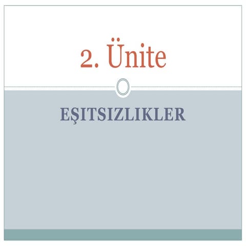 Esitsizlikler