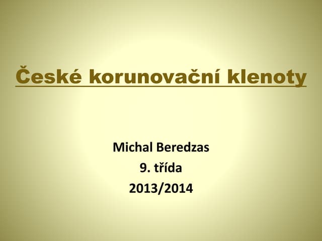 České korunovační klenoty