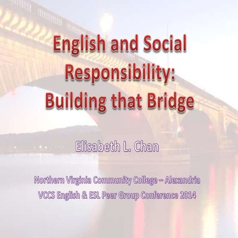 English and Social Responsibility: Building that Bridge
