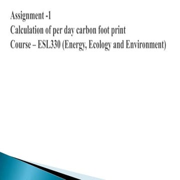 Carbon Footprint And Its Calculation | PPTX