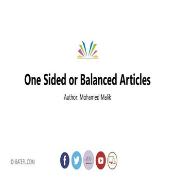 Esl articles   one sided or balanced