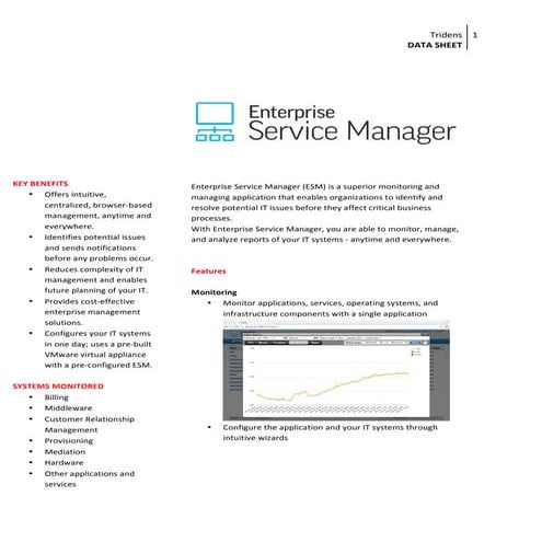 Enterprise Service Manager (ESM) : data sheet1