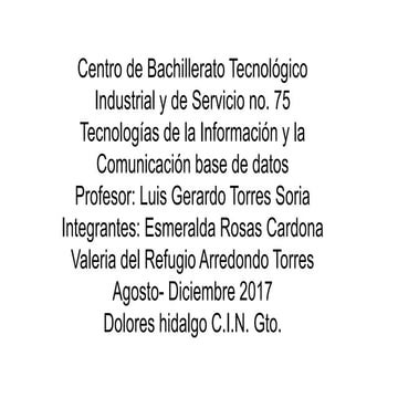 base de datos