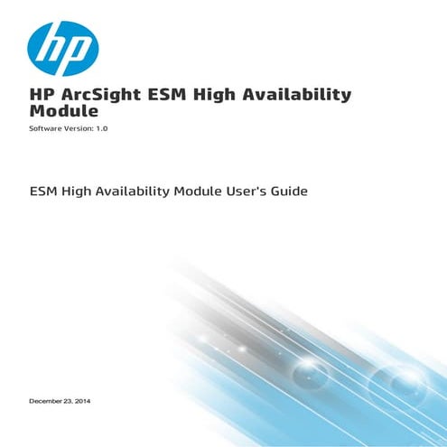 ESM High Availability Module User's Guide
