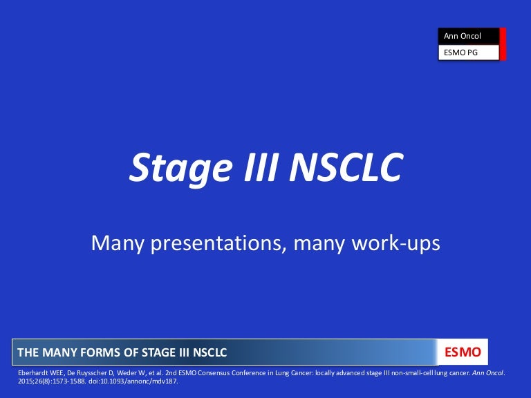 Management In Stage Iii Nsclc