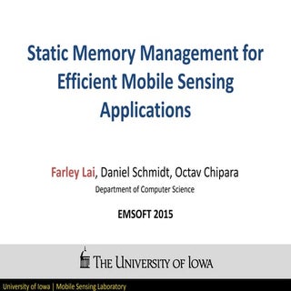 Static Memory Management for Effici...