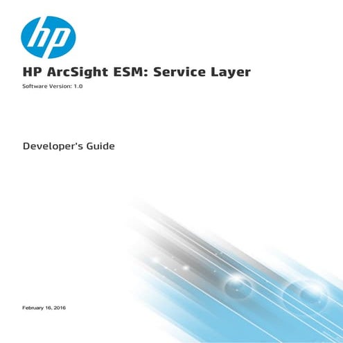 ESM Service Layer Developer's Guide (ESM v6.9.1c)