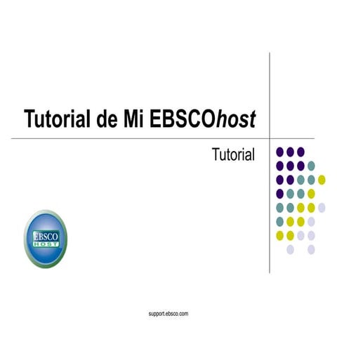 Tutorial de Mi Ebsco host