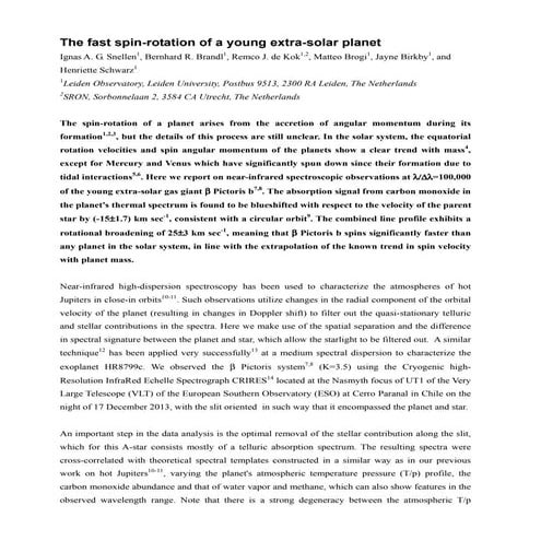 Fast spin of a young extrasolar planet