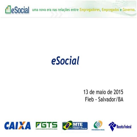 Conferência eSocial - José de Oliveira Novais - Receita Federal do Brasil