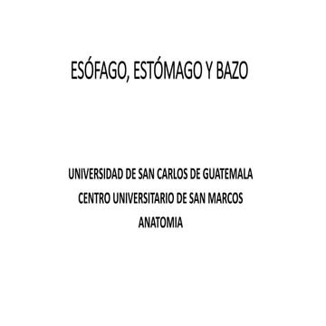 ESOFAGO, ESTOMAGO Y BAZO- Anatomía de MOORE