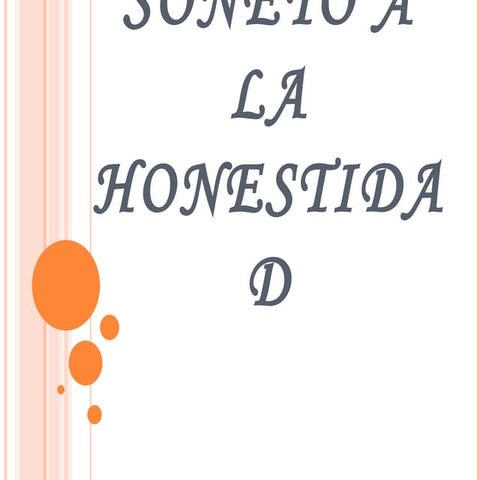 Soneto a la honestidad