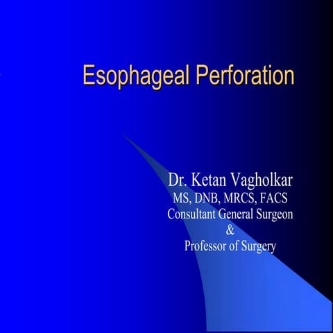 Esophageal Perforation 
