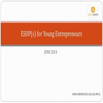 ESOP for young entrepreneur(s)