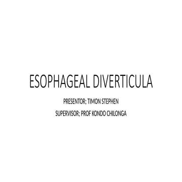 ESOPHAGEAL DIVERTICULA SURGERY DEPARTMENT.pptx