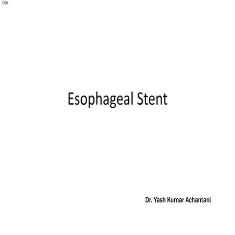 Esophageal stent