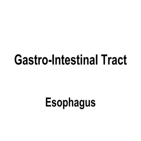 Diagnositc Imaging of the Esophagus