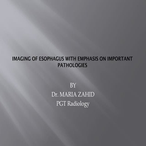 detailed description of esophagus. Its elaboration