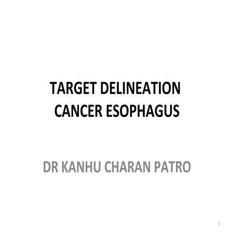 TARGET DELINEATION OF CANCER ESOPHAGUS