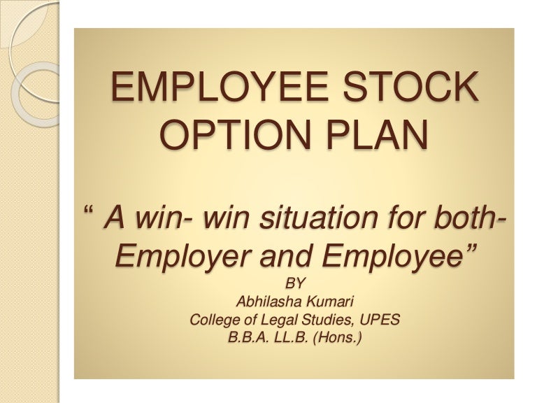 Employee Stock Option Plan ppt