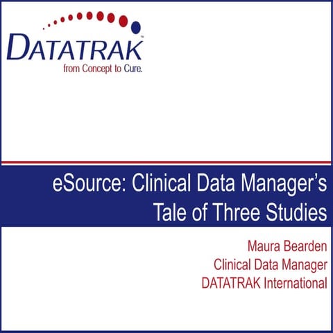 eSource: A Clinical Data Manager's Tale of Three Studies