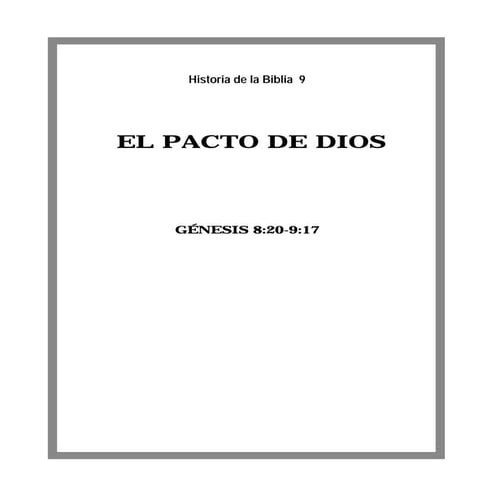 Historia de la Biblia 9. El Pacto de Dios | PDF