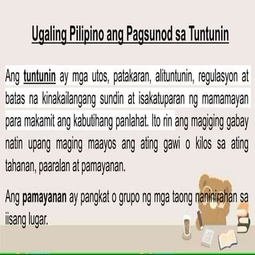 Mga Alituntunin sa Pamayanan na dapat Tuparin ng Pamilya | PPTX