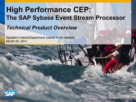 SAP Sybase Event Streaming Processing