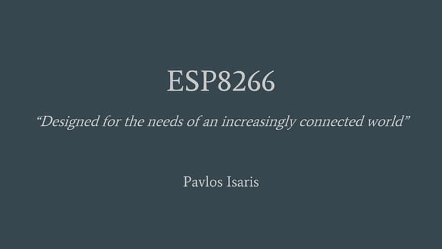 Esp8266 - Intro for dummies