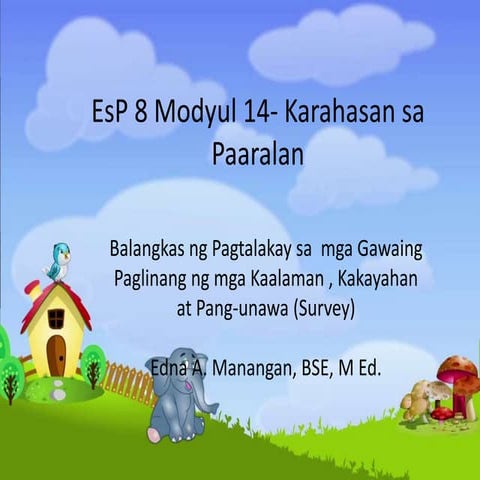 Es p 8 Module 14 Karahasan sa Paaralan