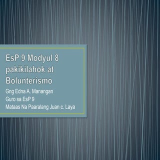 Pakikilahok at Bolunterismo