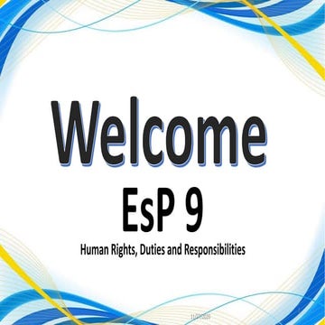 ESP9: Human Rights, Duties and Responsibilities