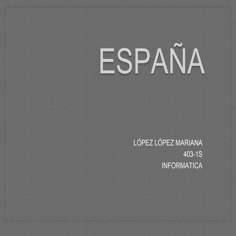 España como paÍs (HISTORIA DE ESPAÑA)