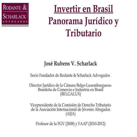 Colegio de Economistas - RSCH - Inversiones Españolas en Brasil
