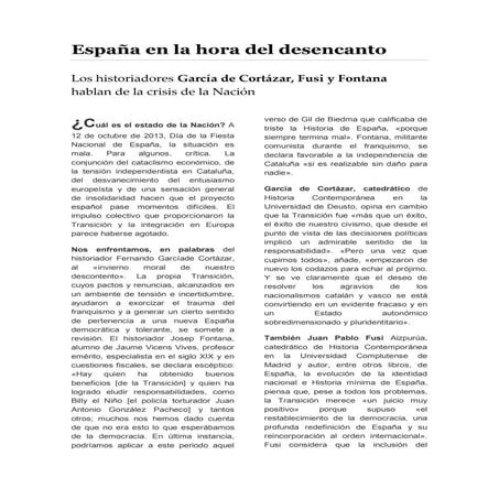 España en la hora del desencanto