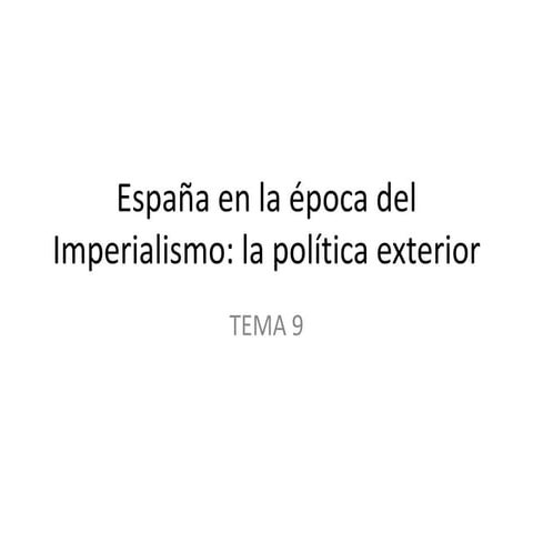 España en la época del imperialismo