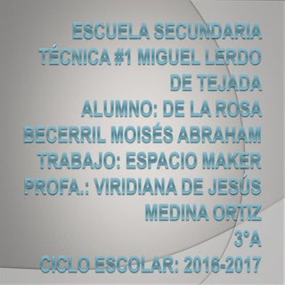 E.S.T.No. MIGUEL LERDO DE TEJADA. E...