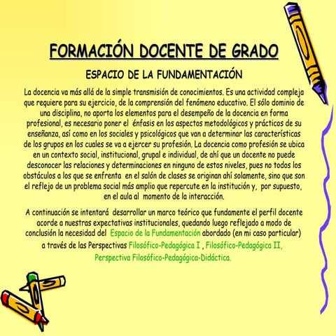 Espacio de la Fundamentacion Pedagogica