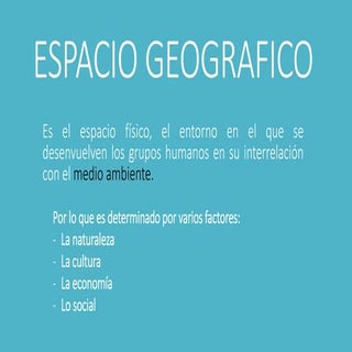 Espacio geografico