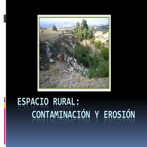 Espacio rural: contaminación y erosión | PPTX | Agriculture | Industries