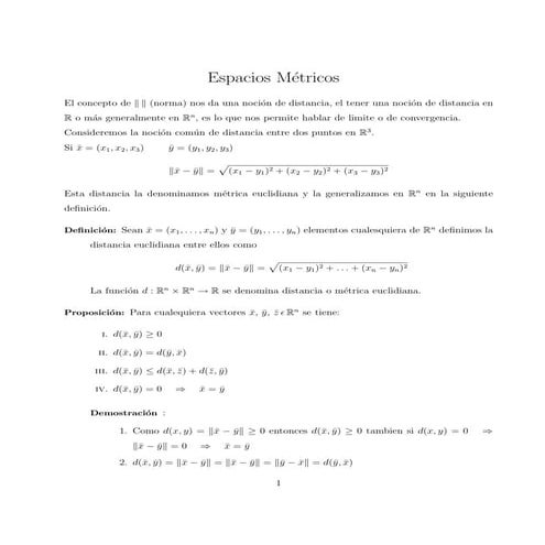Espacios metricos