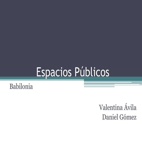 Maqueta sobre espacios Públicos