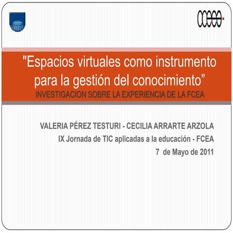 Espacios virtuales como instrumento para la gestión del conocimiento